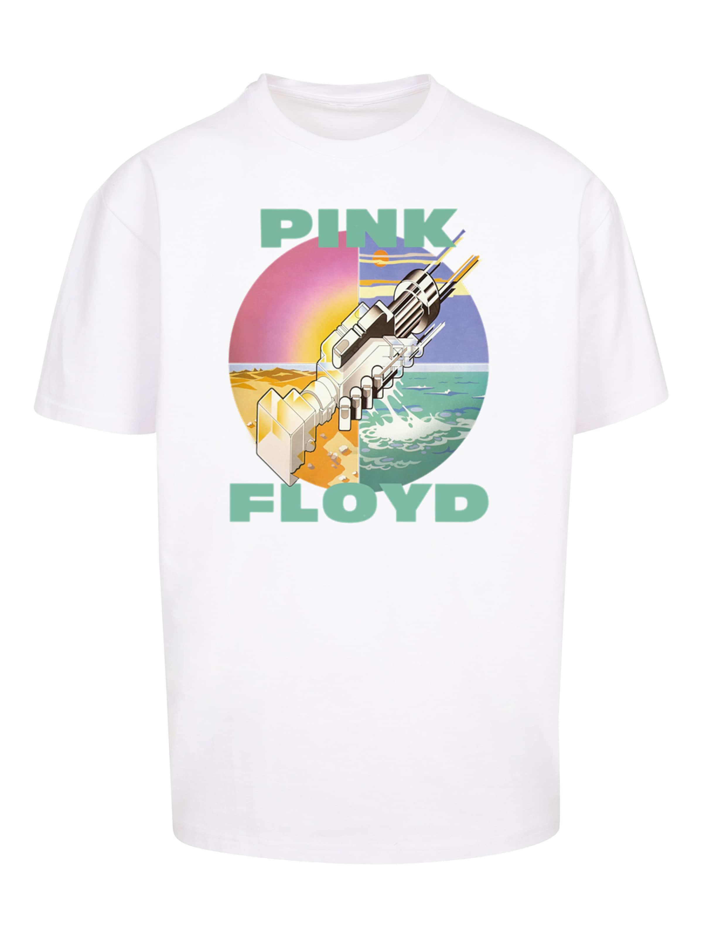 F4NT4STIC Shirt 'Pink Floyd Wish You Were Here Rock Band Albu' in Wit: voorkant