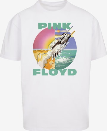 F4NT4STIC Shirt 'Pink Floyd Wish You Were Here Rock Band Albu' in White: front