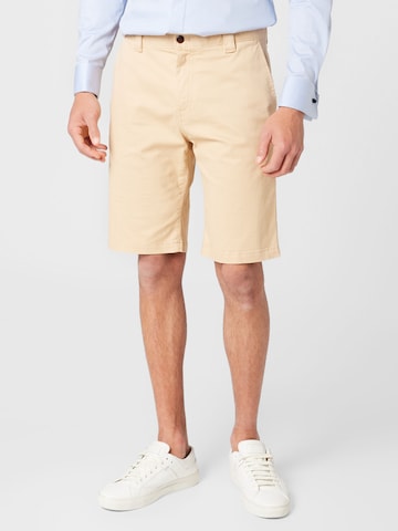 Tommy Jeans Regular Chino Pants 'Scanton' in Beige: front