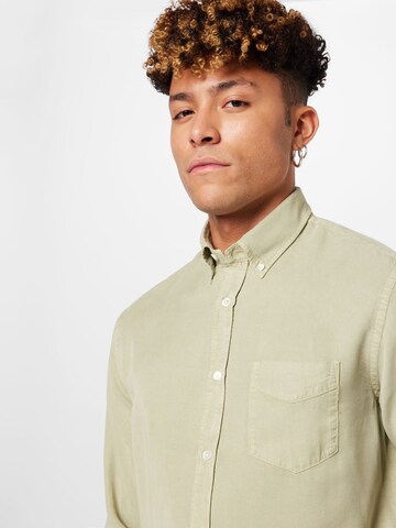 NN07 Regular fit Button Up Shirt 'Levon' in Green