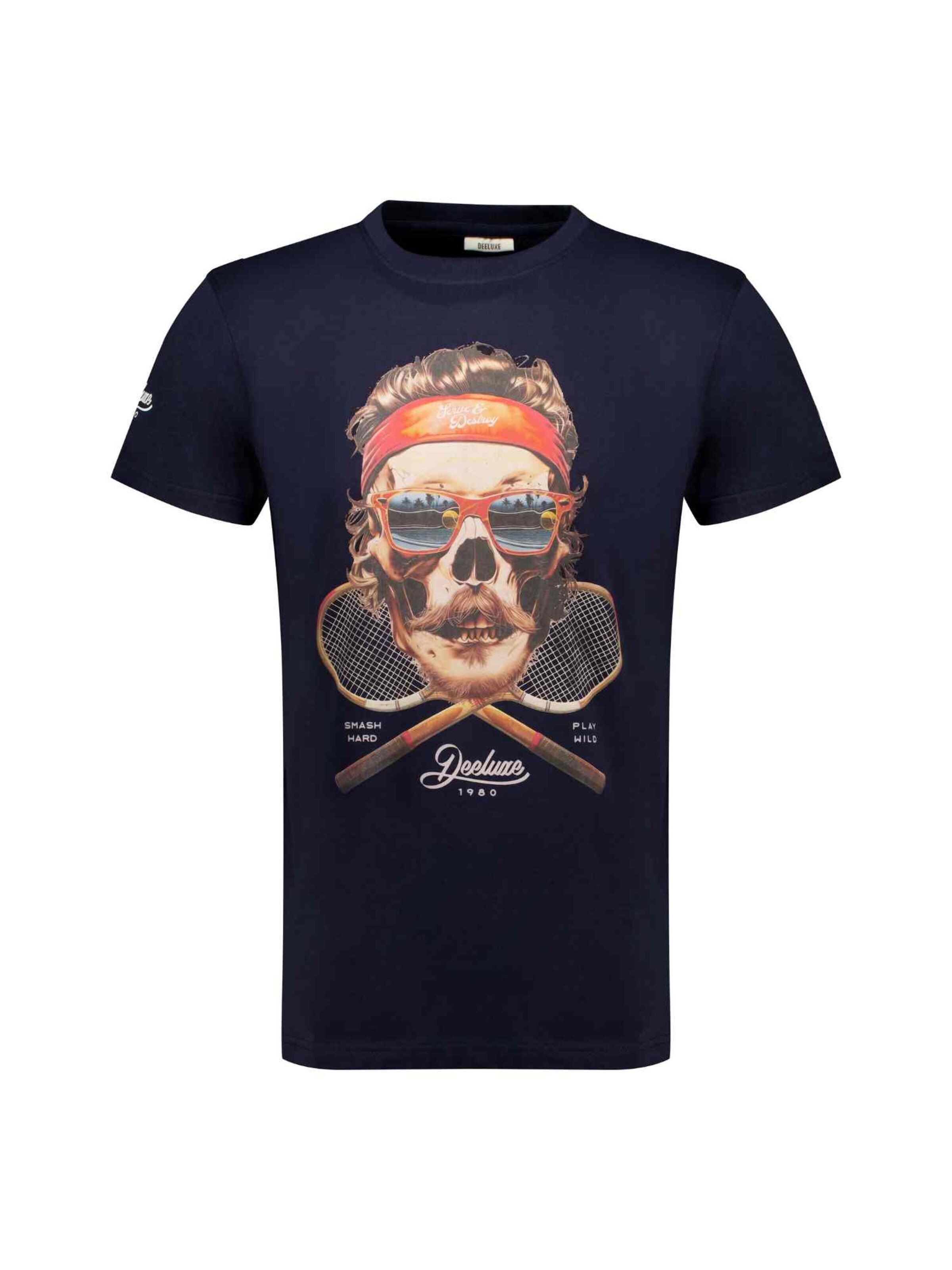 Deeluxe T-Shirt 'TENNIS' in Blau: Vorderseite