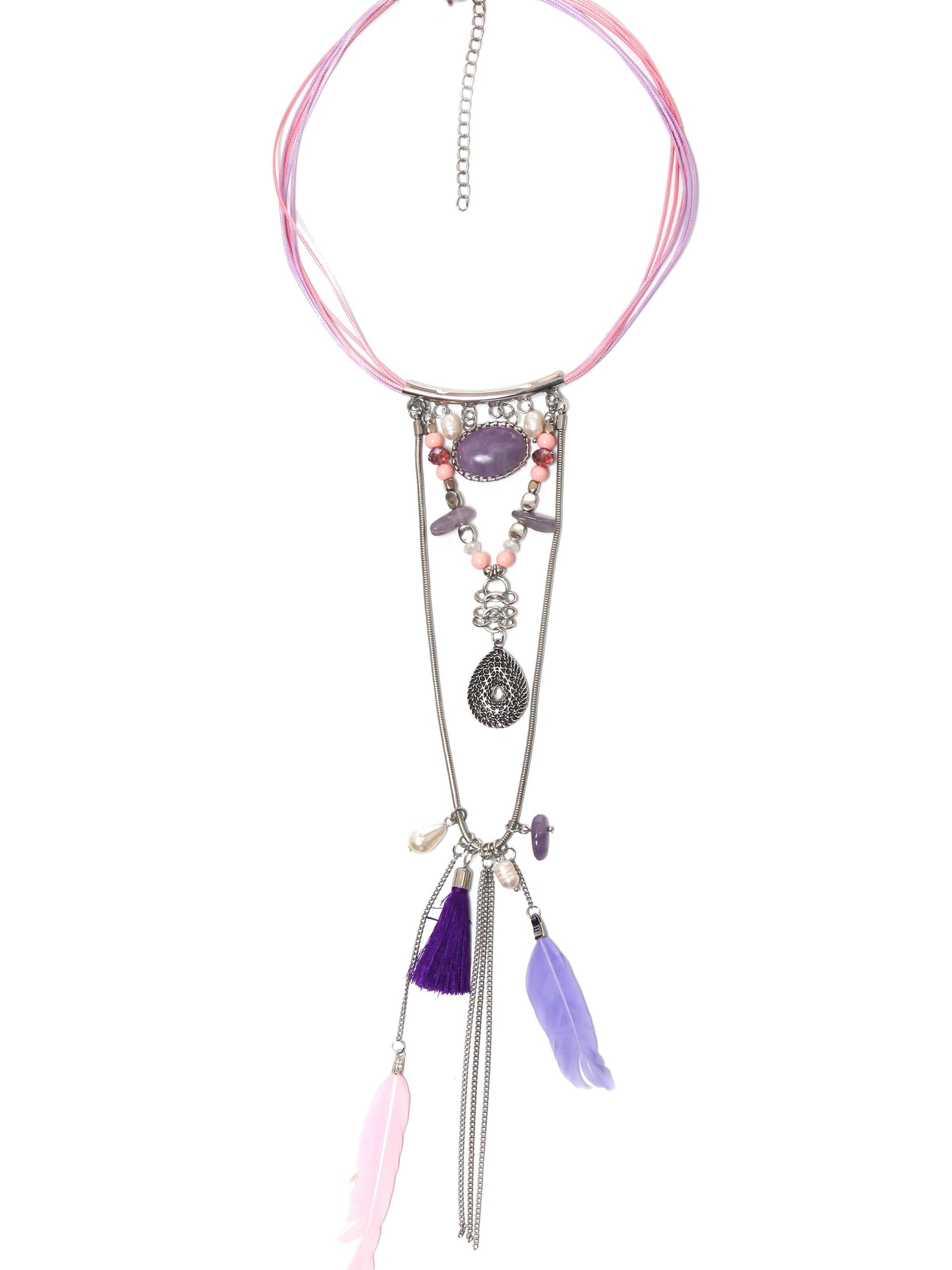 COLLEZIONE ALESSANDRO Kette 'Ida'‌‌‌‌‌‌‌‌‌ in Pink: Vorderseite