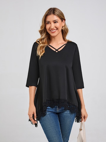 LapaPlus Top in Black: front