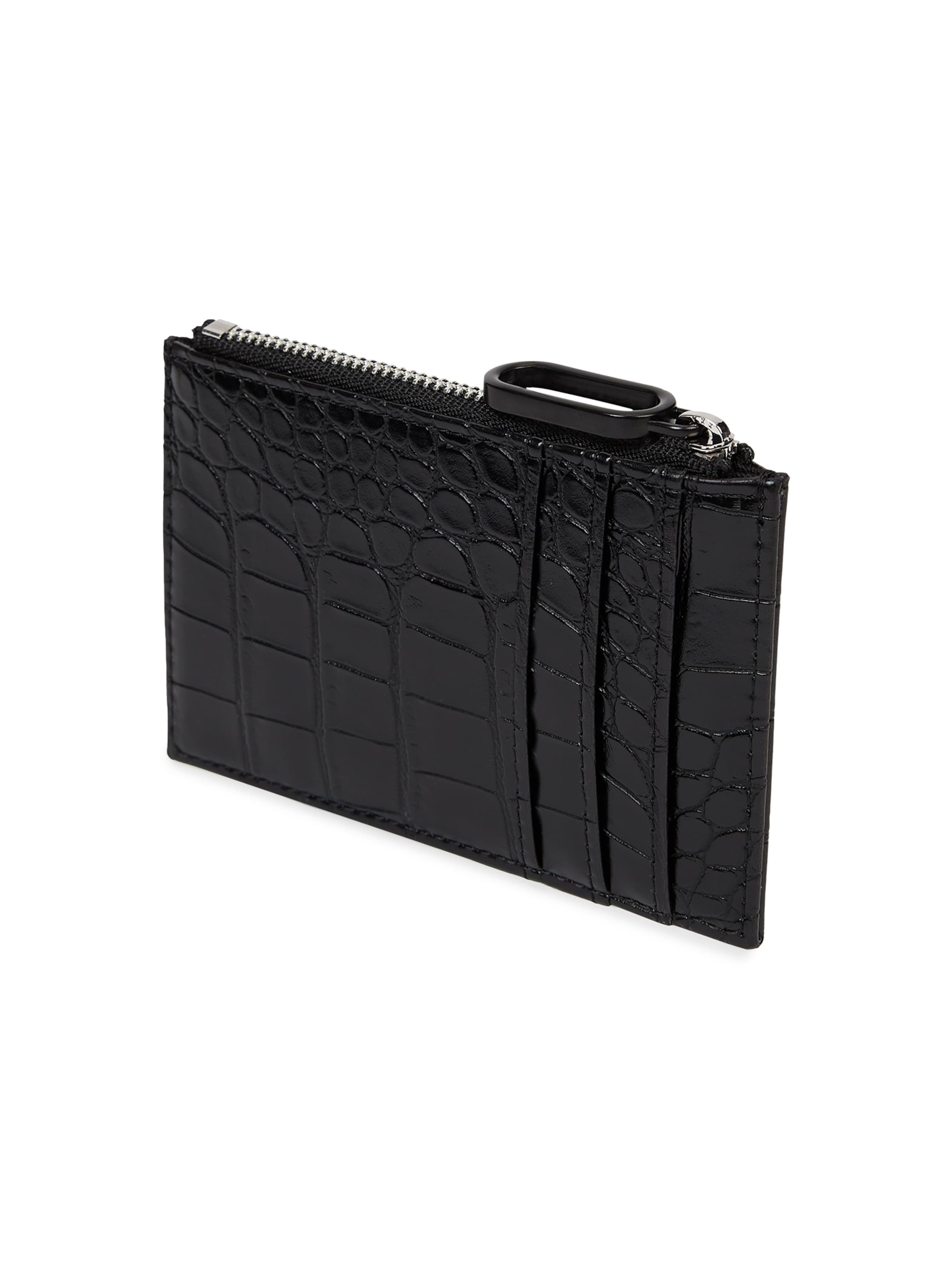 KARL LAGERFELD JEANS - Estojo ' METAL LOGO CROC ' em preto