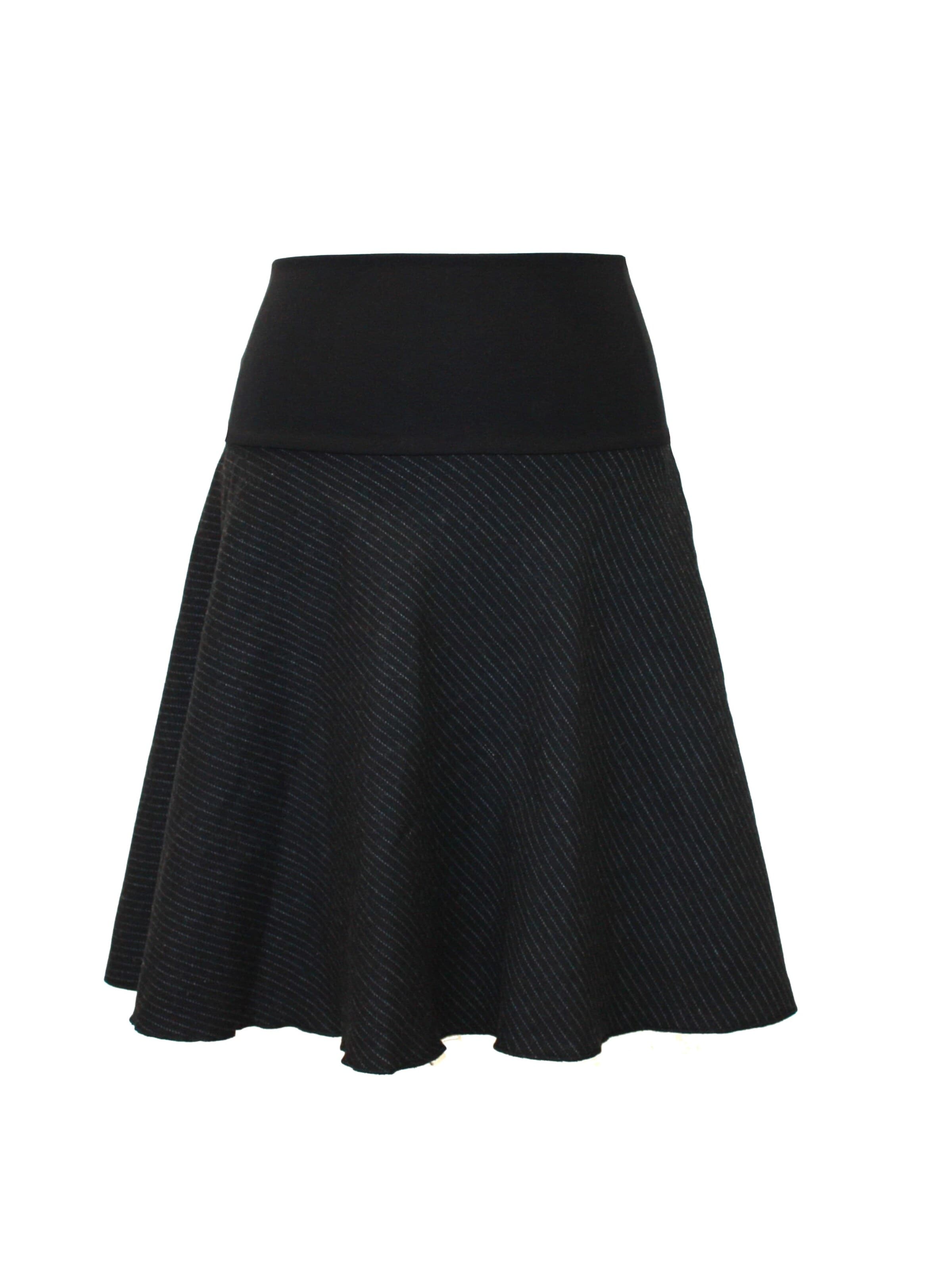 dunkle design Rock 'Skirt Nadelstreifen'‌‌‌‌‌‌ in Schwarz: Vorderseite