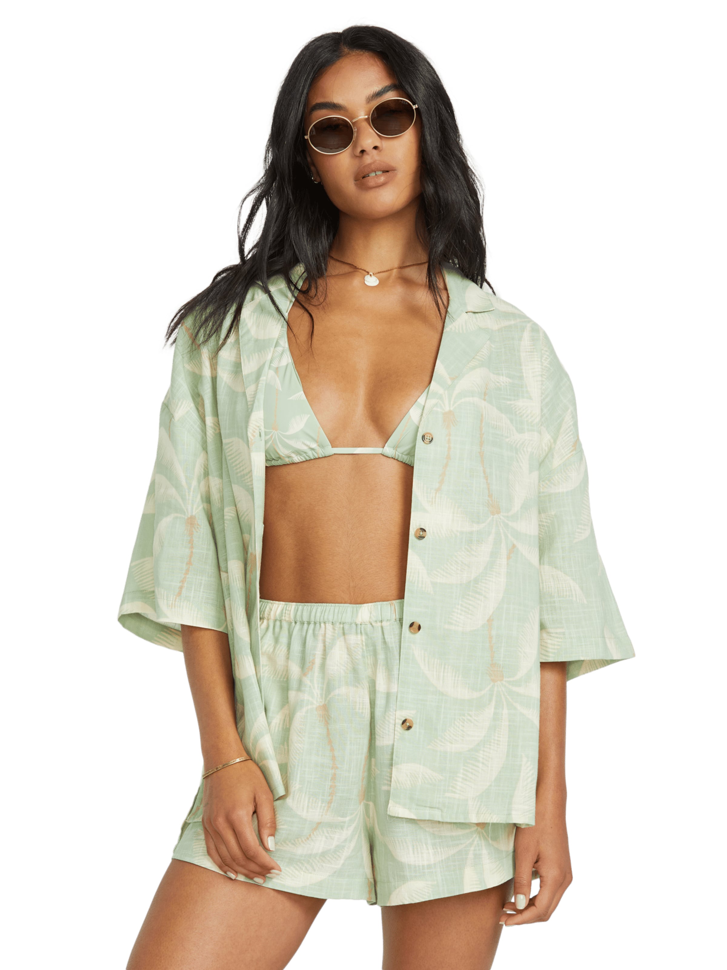 T-shirt 'Beach' BILLABONG en vert : devant