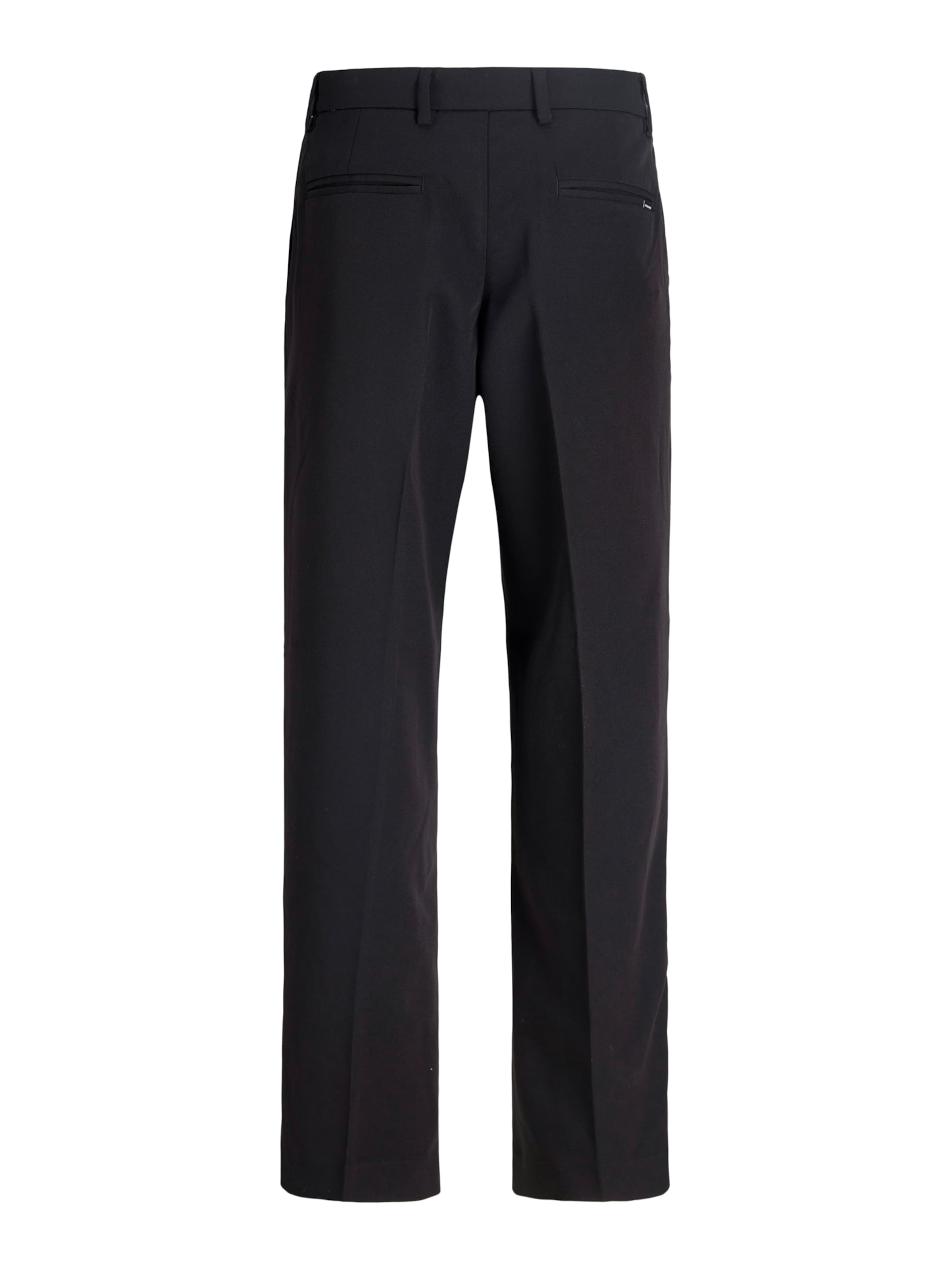 JACK & JONES Wide leg Παντελόνι με τσάκιση 'JPSTBILL TOBY' σε μαύρο