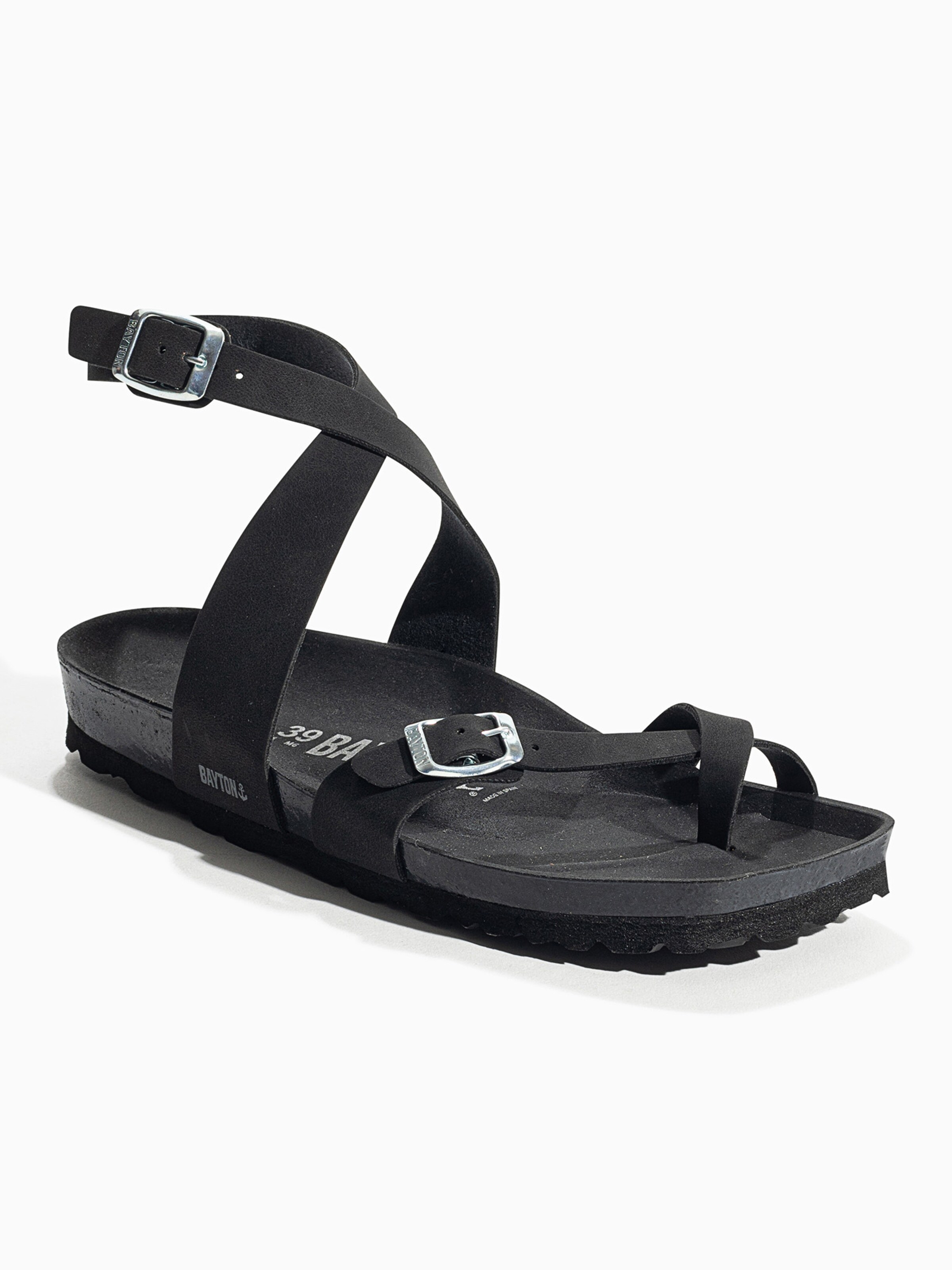Bayton Sandały z rzemykami 'SWAN' w kolorze czarny