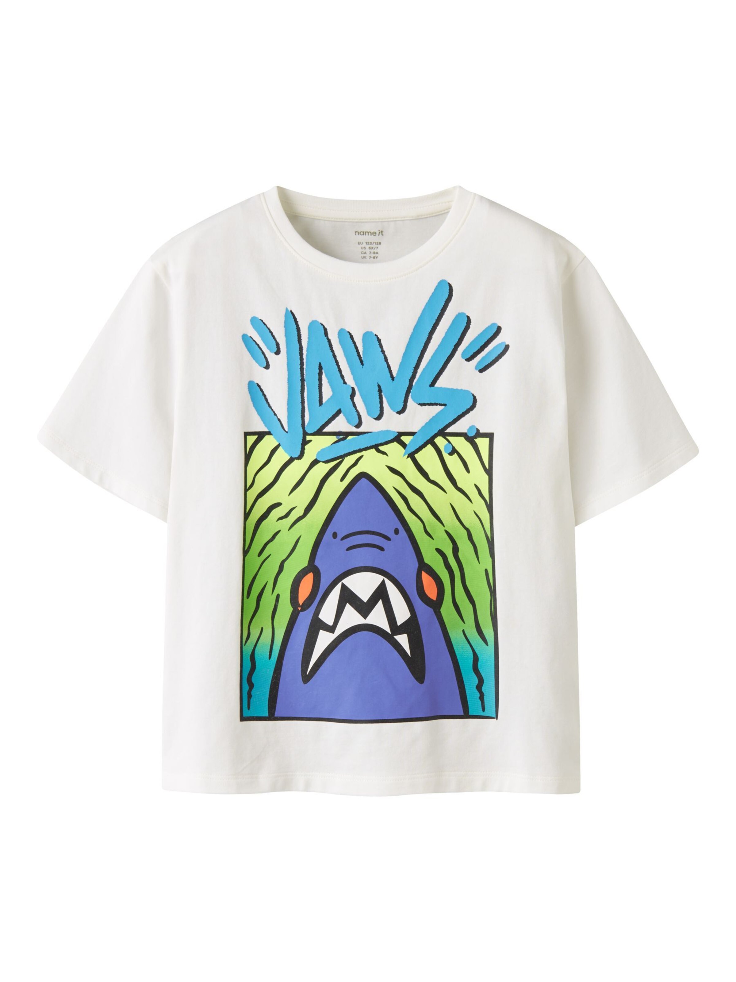 Maglietta 'Jaws' di NAME IT in bianco: frontale