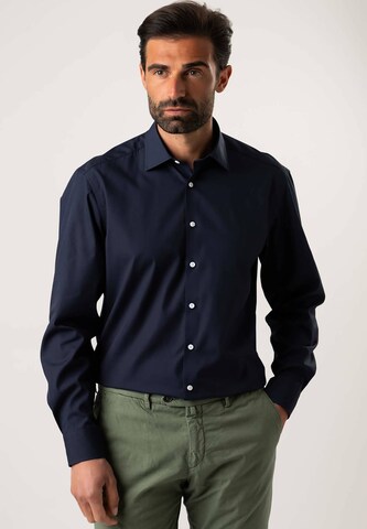 Black Label Shirt Regular fit Zakelijk overhemd 'KENTPD' in Blauw: voorkant