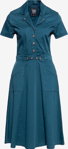 Queen Kerosin Dress in Blue: front