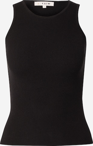 A-VIEW Knitted Top in Black: front