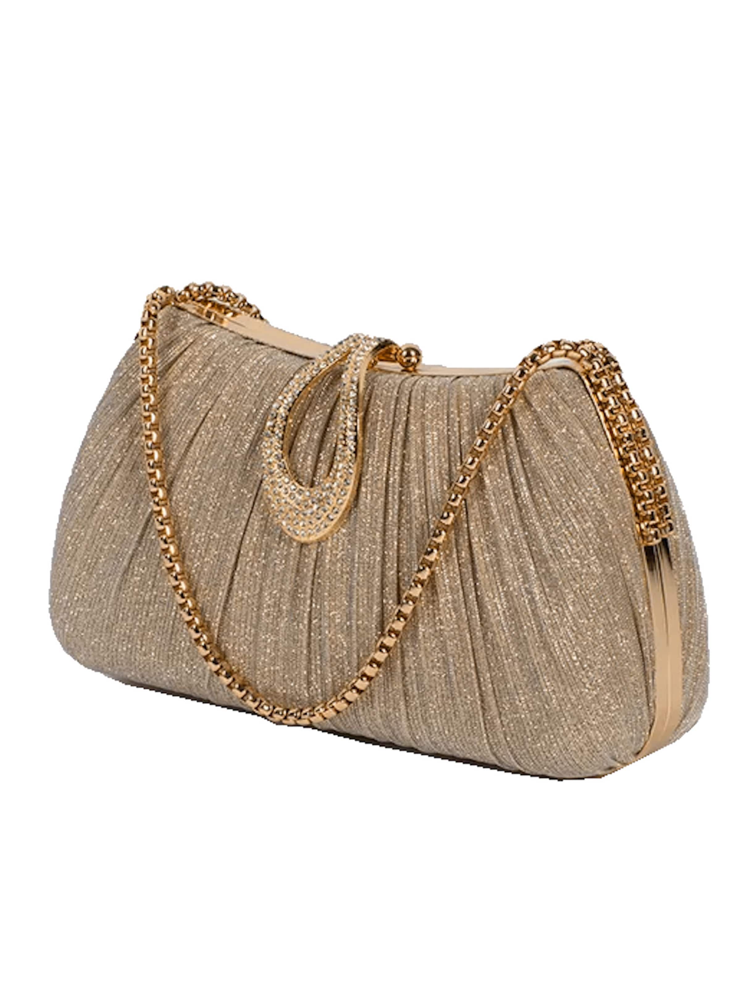 Tomshop24-7 Handtasche 'Abendtasche Yasmin, mini'‌‌‌‌‌‌‌ in Gold: Vorderseite