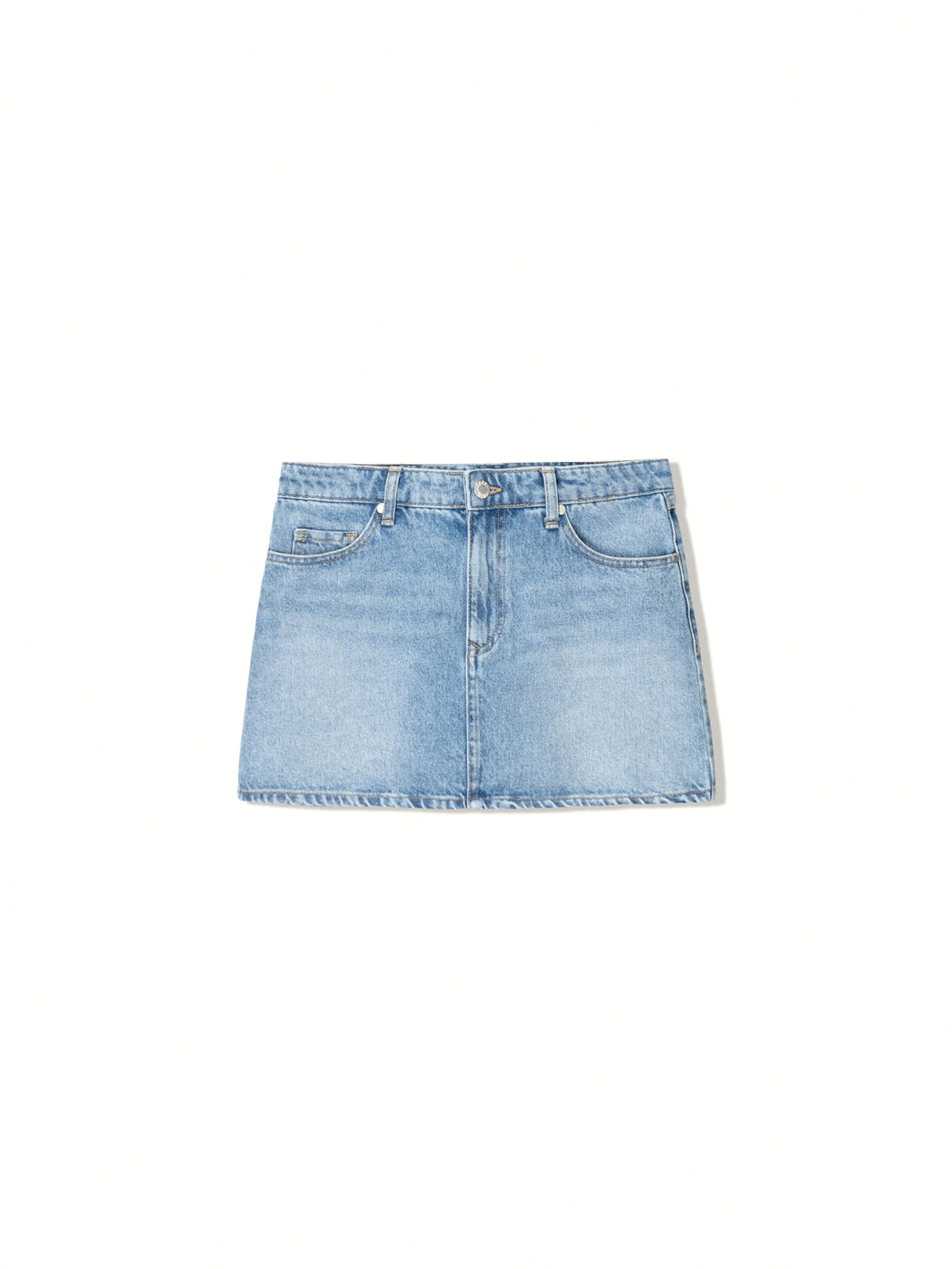Bershka Skirt in Blue: front
