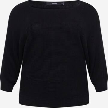 Vero Moda Curve Pullover 'TUGALEX' i sort: forside