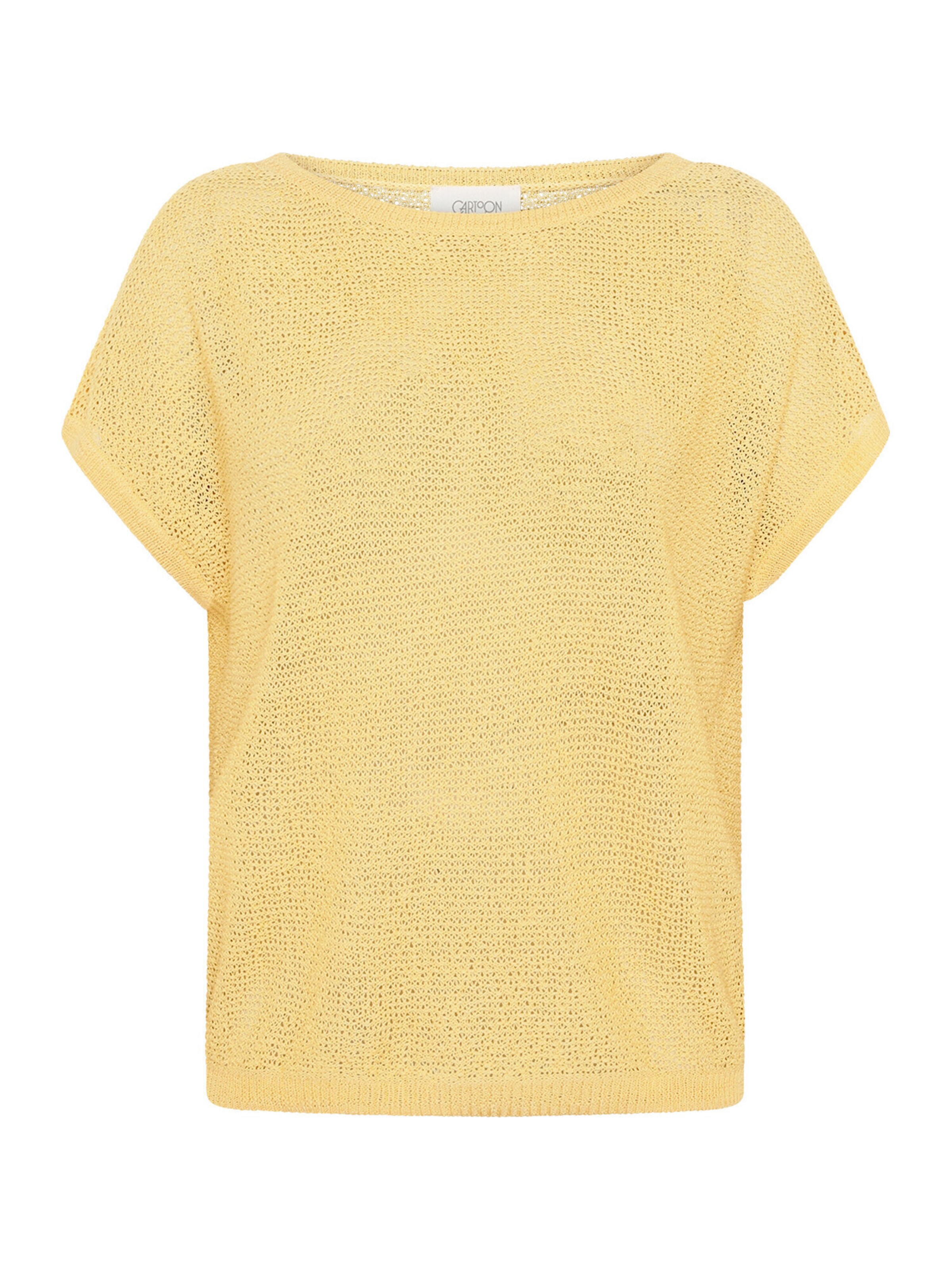 Pull-over Cartoon en jaune : devant