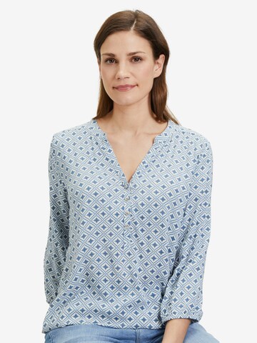 Cartoon Casual-Bluse mit Muster in Blau