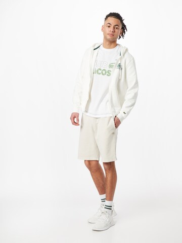 LACOSTE Sweatjacke in Weiß