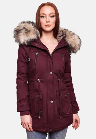 NAVAHOO Winter parka 'Honigfee' in Red: front