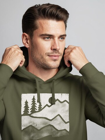 Neverless Sweatshirt 'Mountains' in Green