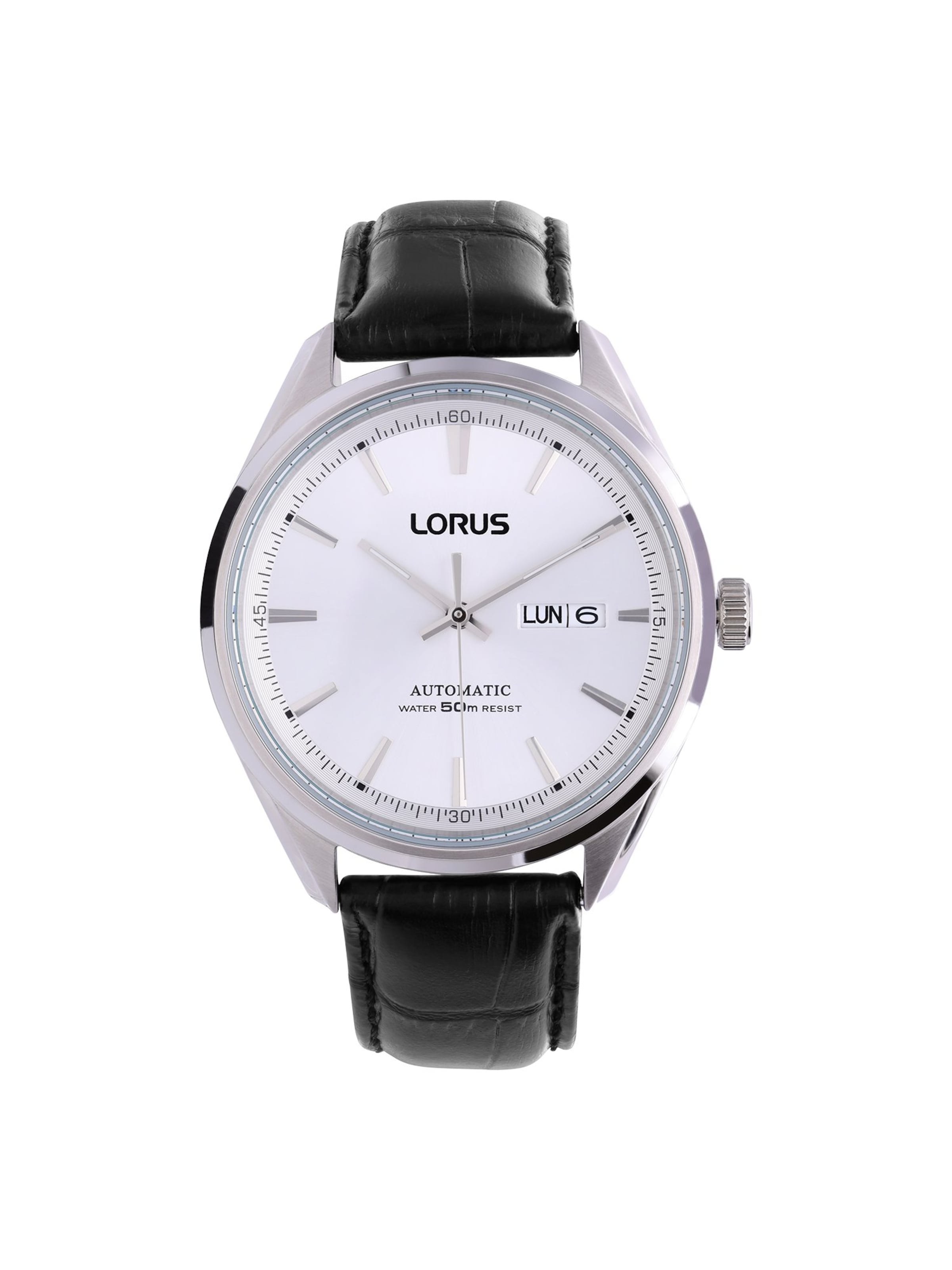 LORUS Analog watch 'Klassisch' in Black: front