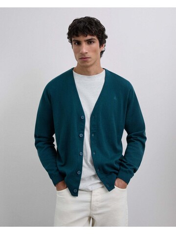 Scalpers Knit Cardigan in Green: front
