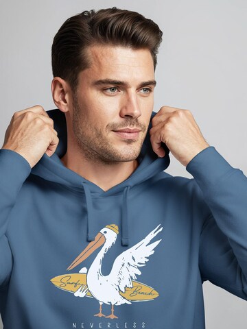 Neverless Sweatshirt 'Pelikan' in Blue