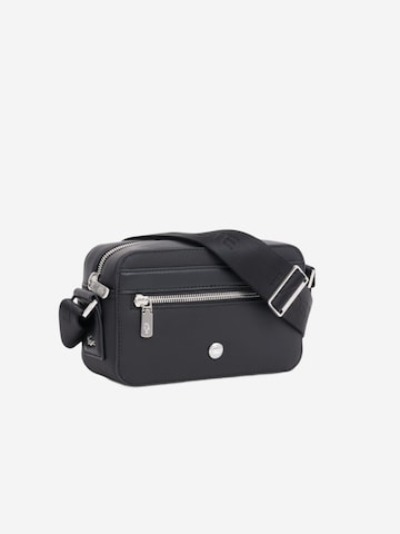 LACOSTE Crossbody bag 'Lacoste Petit sac messenger Homme Langon Petit Piqué Noir' in Black