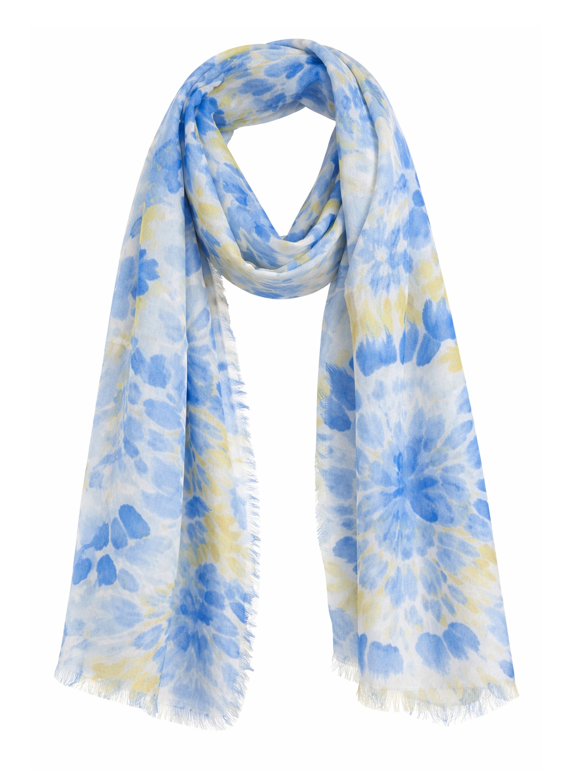 COLLEZIONE ALESSANDRO Scarf 'Batik' in Blue: front