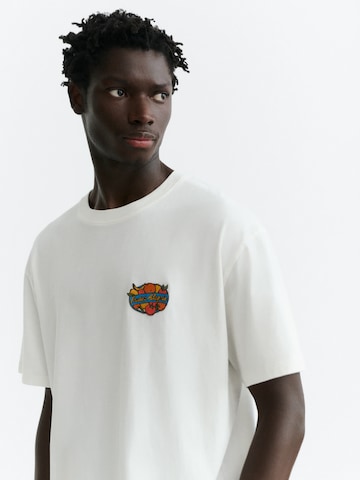 Thinking MU Shirt 'AARON' in Wit: zijkant