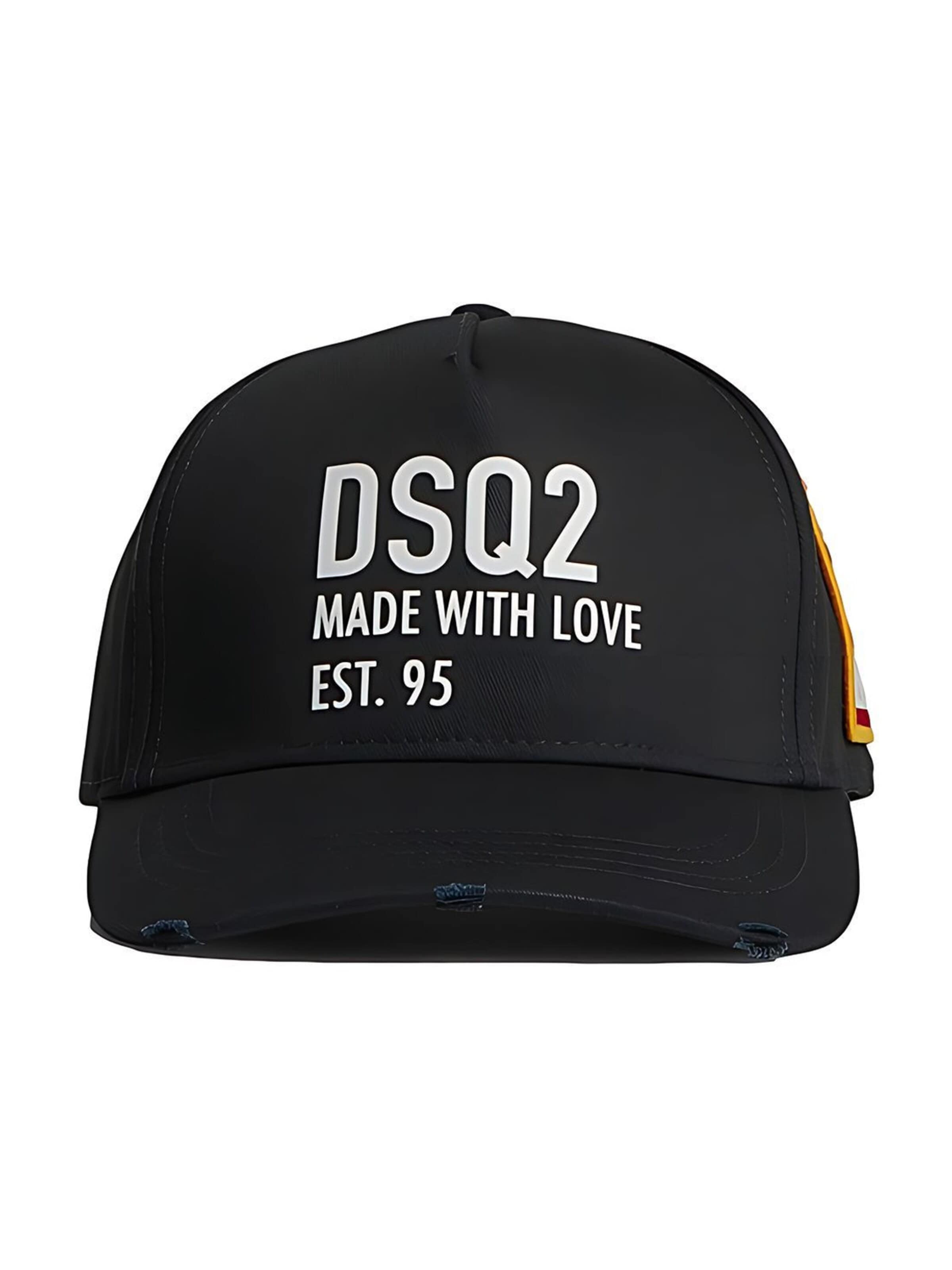 DSQUARED2 Cap 'Dsquared2 Made With Love' in Black: front