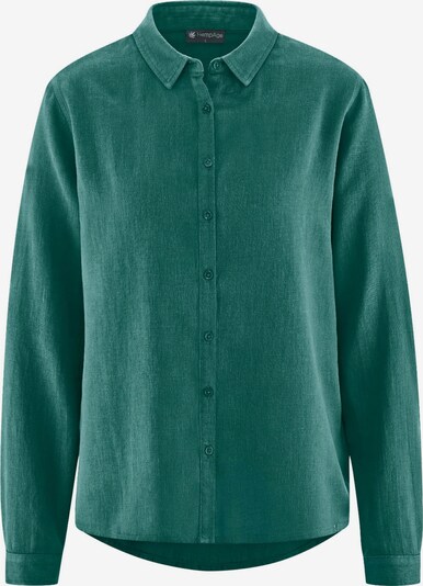 HempAge Bluse ' Klassische Langarmbluse ' in grün, Produktansicht