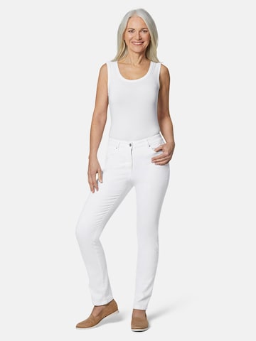 Goldner Slimfit Jeans in Weiß