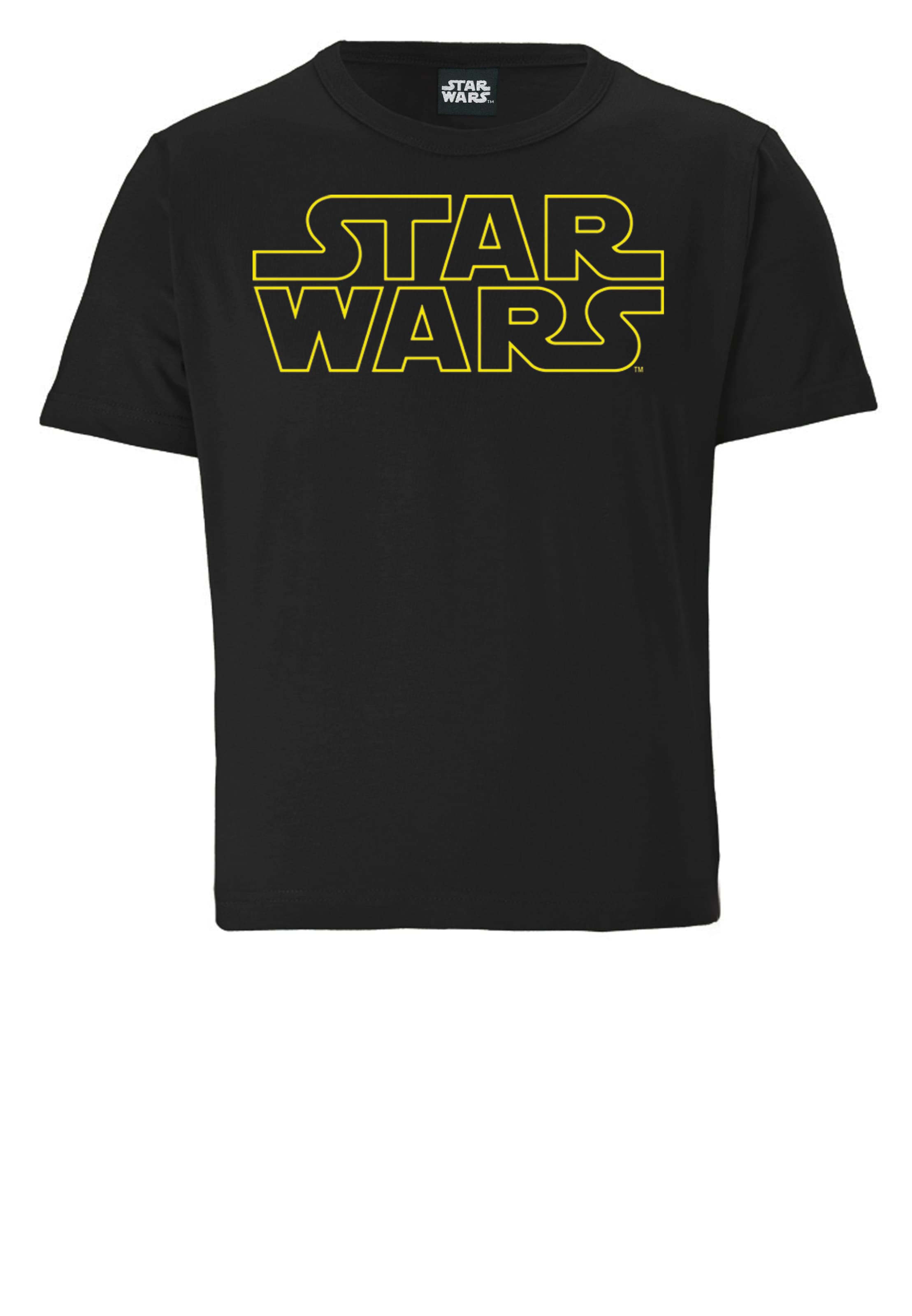 LOGOSHIRT Shirt 'Star Wars' in Black: front