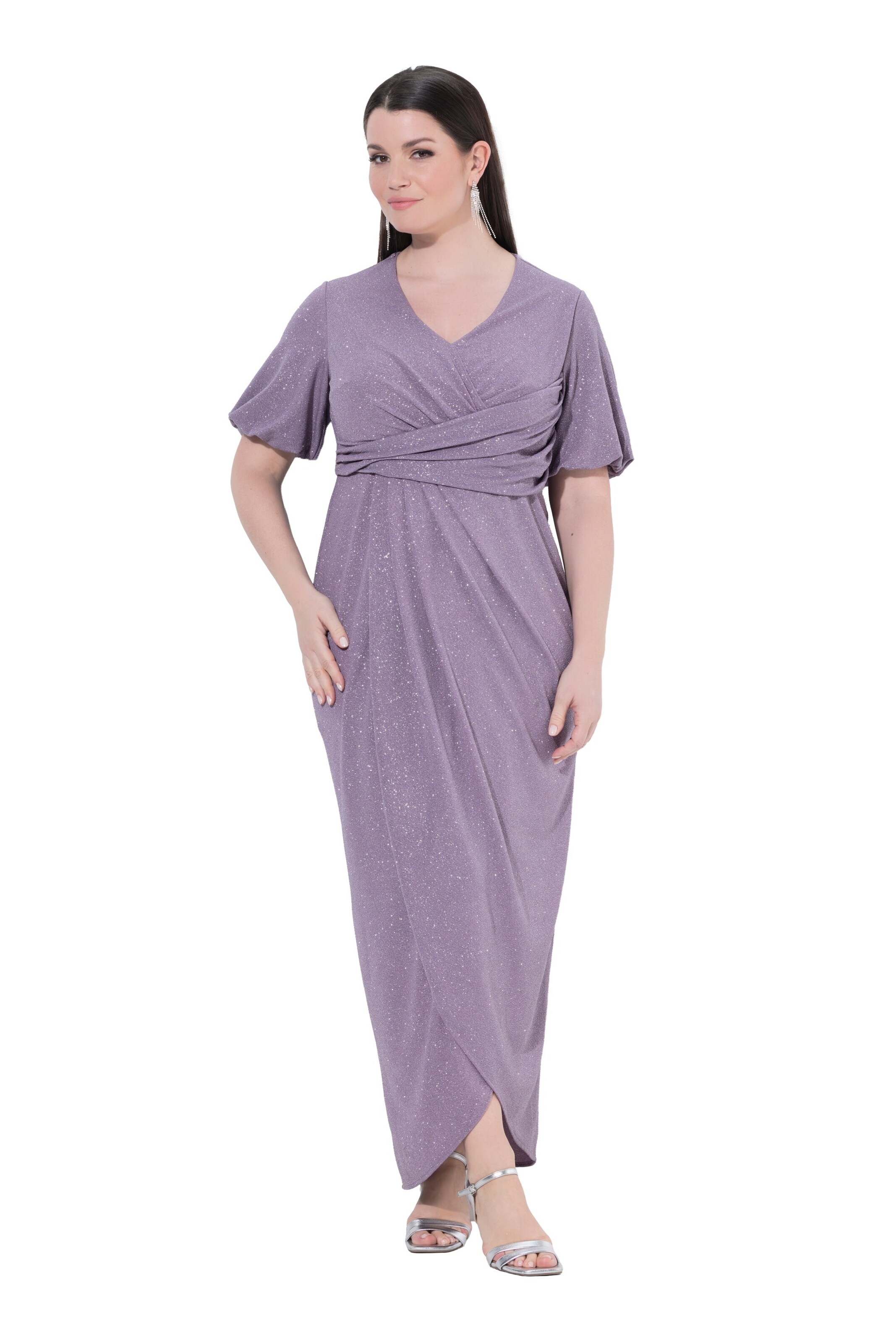 Ulla Popken Midikleid in Lila: Vorderseite