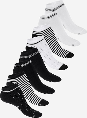 footstar Ankle Socks 'Ringel' in White: front