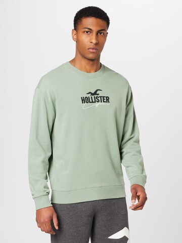 Sweat-shirt HOLLISTER en vert : devant