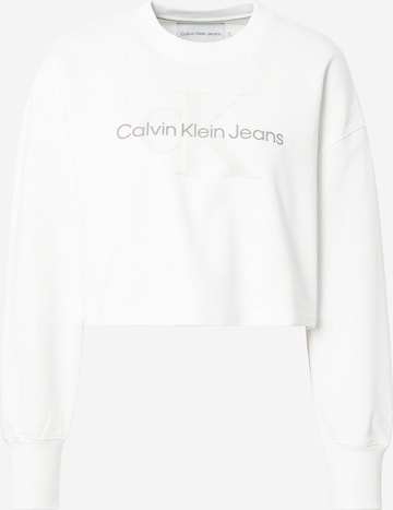 Calvin Klein Jeans Regular Sweatshirt in Weiß: predná strana