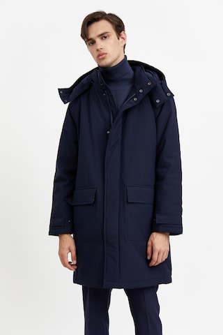 Finn Flare Between-Seasons Coat in Blue: front