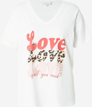 ONLY Carmakoma - Camiseta 'CARMaebell' en blanco: frente