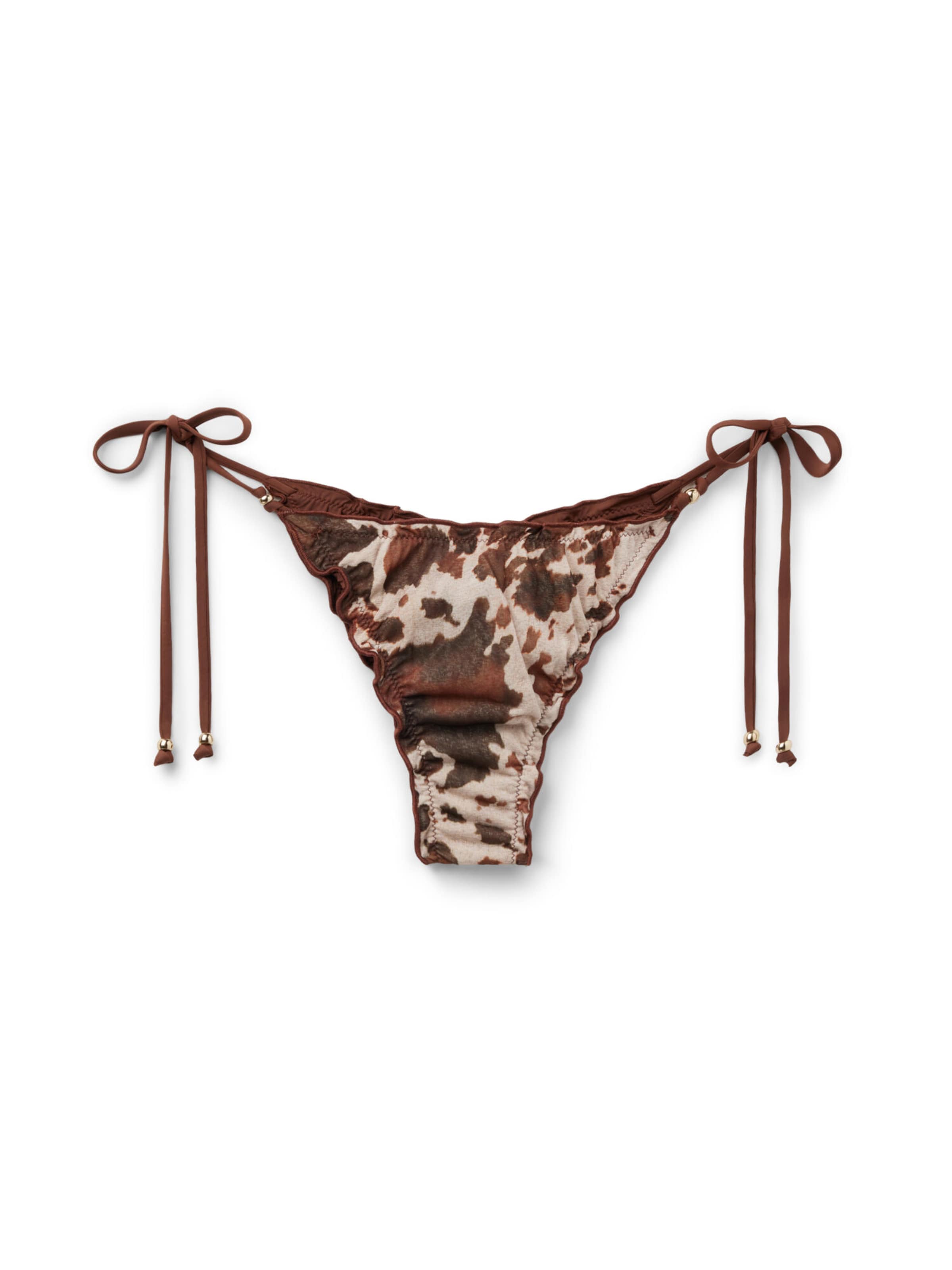 CALZEDONIA Bikini Bottoms in Brown: front