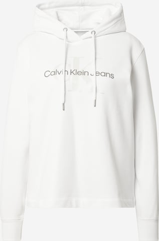 Calvin Klein Jeans Mikina – bílá: přední strana