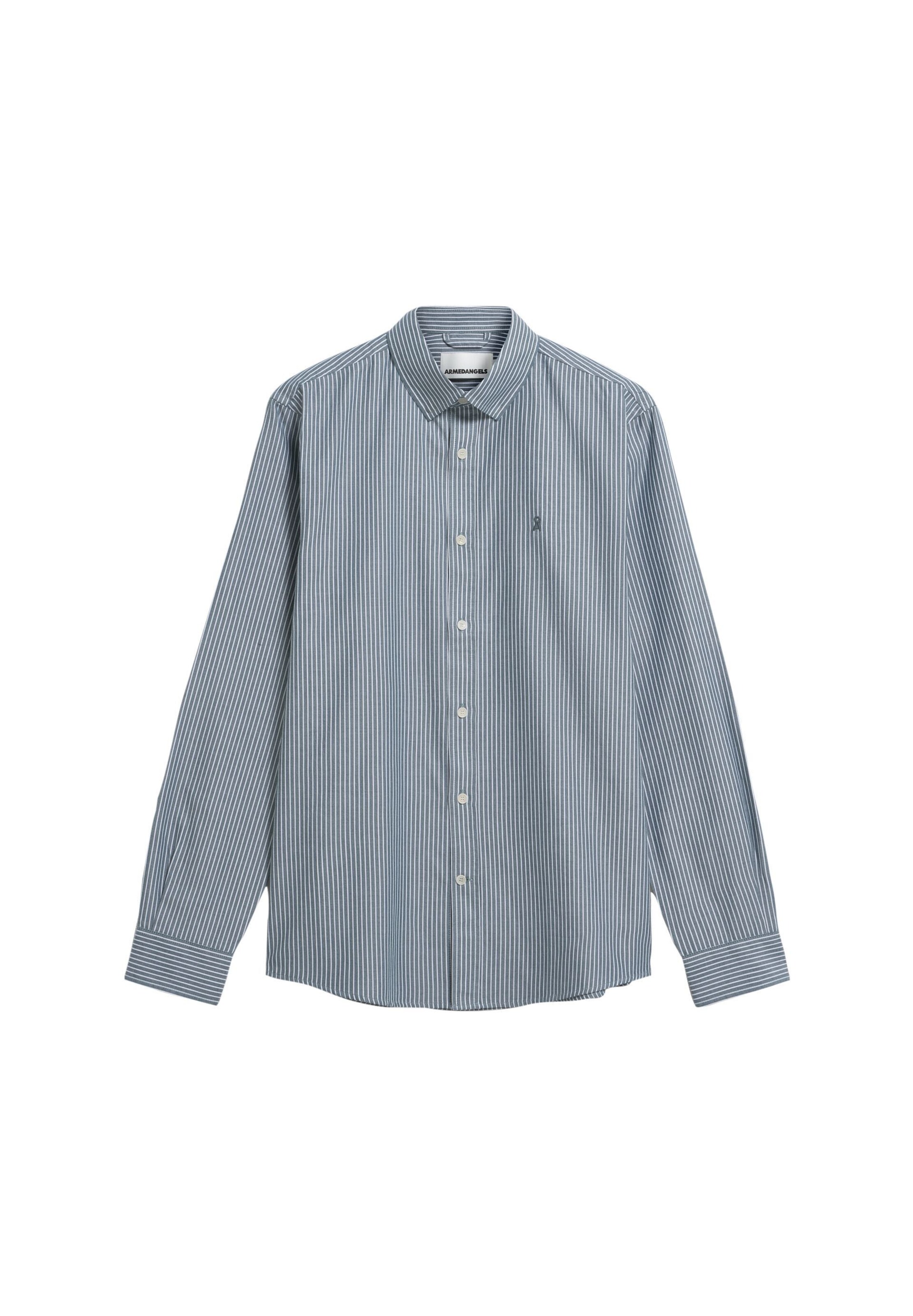 ARMEDANGELS Hemd QUAASA STRIPE in Blau: Vorderseite