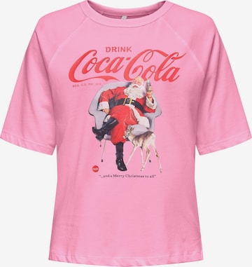 Maglietta 'CARCoca' di ONLY Carmakoma in rosa: frontale