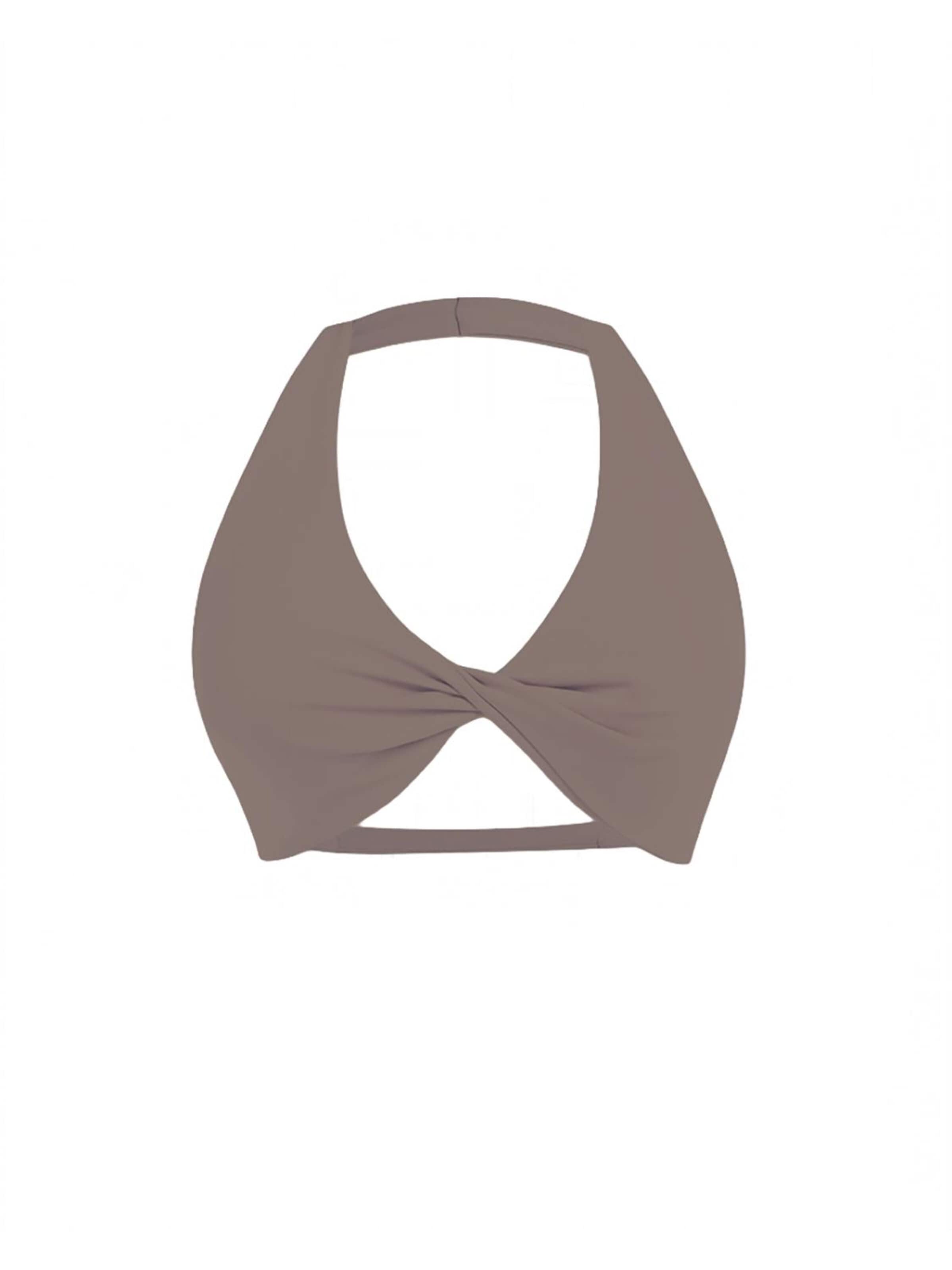 GOD SAVE QUEENS T-shirt Sports Bra 'Second Skin Studio' in Brown: front