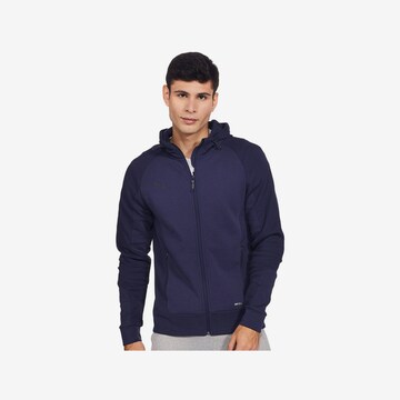 PUMA Athletic Zip-Up Hoodie in Blue: front