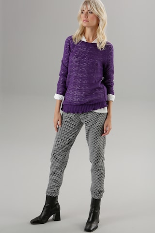 Aniston SELECTED Pullover in Lila