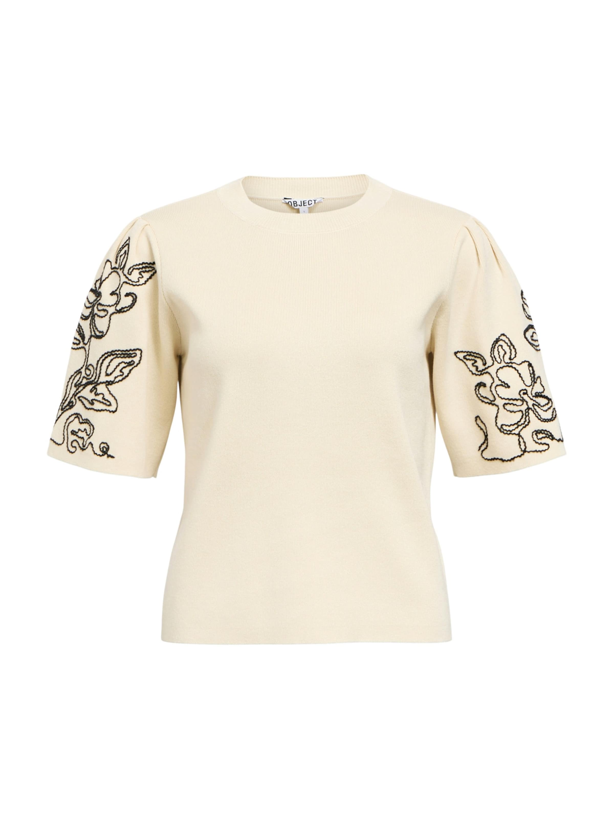 OBJECT Sweater 'OBJFlora' in Beige: front