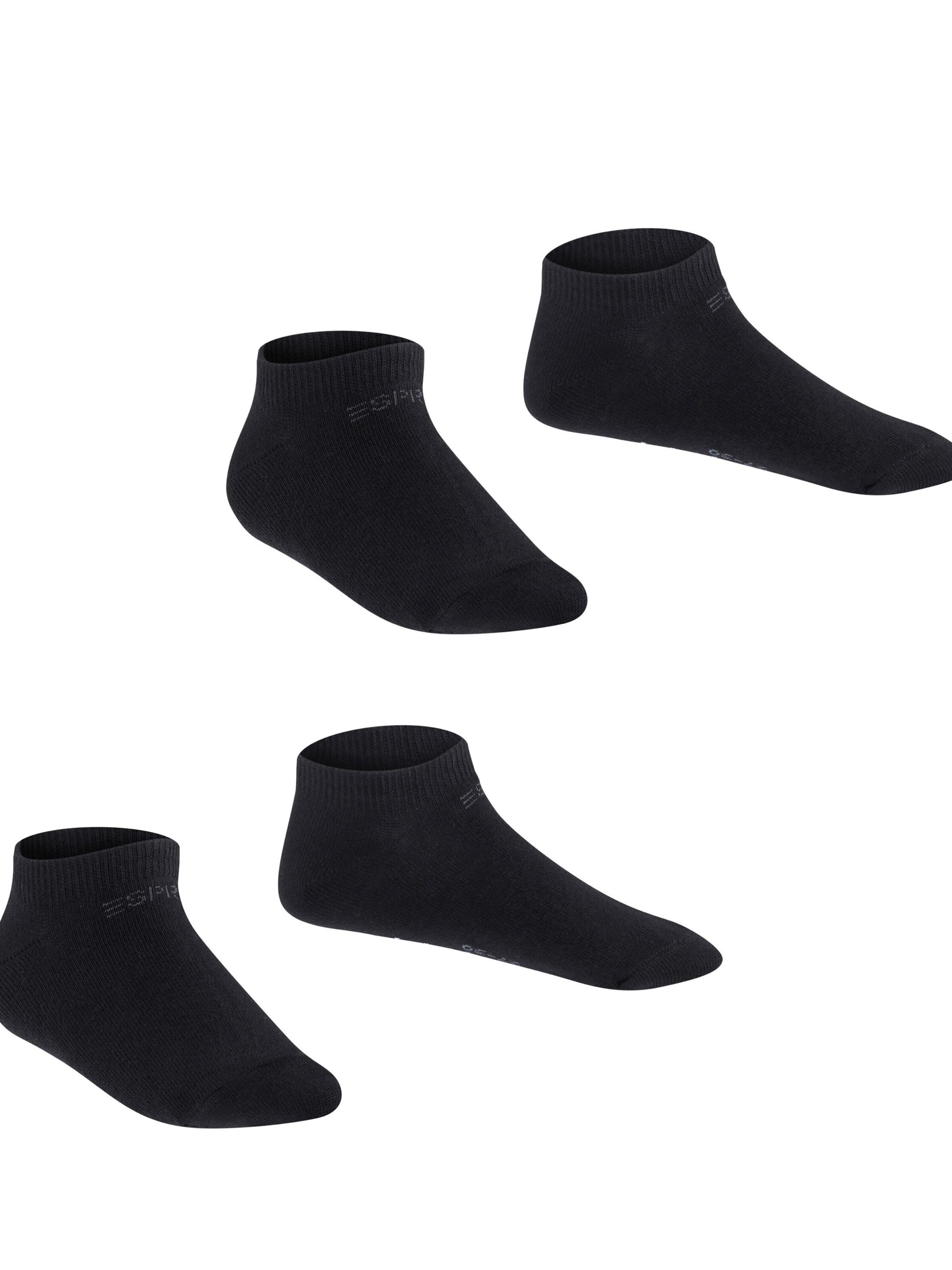 ESPRIT Socks 'Foot Logo 2-Pack' in Black