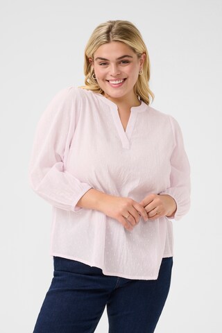 KAFFE CURVE - Blusa 'KCSilla' em rosa: frente